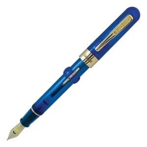 Lapicera Fuente Conklin Crescent Demo Azul Con Rojo Dorado