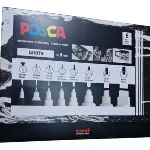 Set Marcadores Blancos 8 Medidas Punta Posca All White