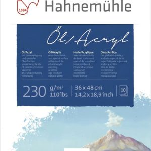 Bloc Hahnemühle Oleo Acrilico 36x48 Cm 10 Hojas 230g Blanco Mate
