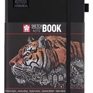 Cuaderno Sakura Sketch 140 Grs 13 X 21 Cm 80 Hs. Papel Negro
