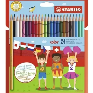 Lapices X 24 Colores Caja De Carton Stabilo