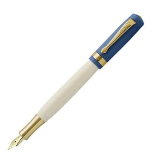 Pluma Fuente Kaweco Student Resina Azul/hueso Tinta Azul Cartucho